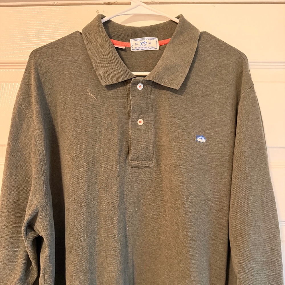 Southern Tide | Skipjack Long Sleeve Polo | Size XL